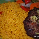Marockansk couscous med kebabbiff