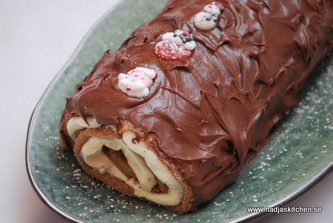 Julstubbe med chokladmousse