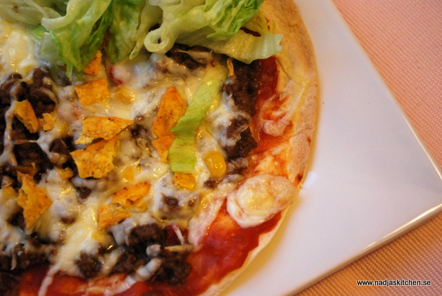 Tortillapizza med köttfärs - propoints - vvtillsammans - taco - pizza - viktväktarna
