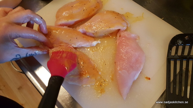 Kyckling med bacon i senapssky